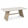 Mesa de Jantar Retangular em Painel de Partículas Melaminado Carvalho Claro 180 x 90 x 75 cm