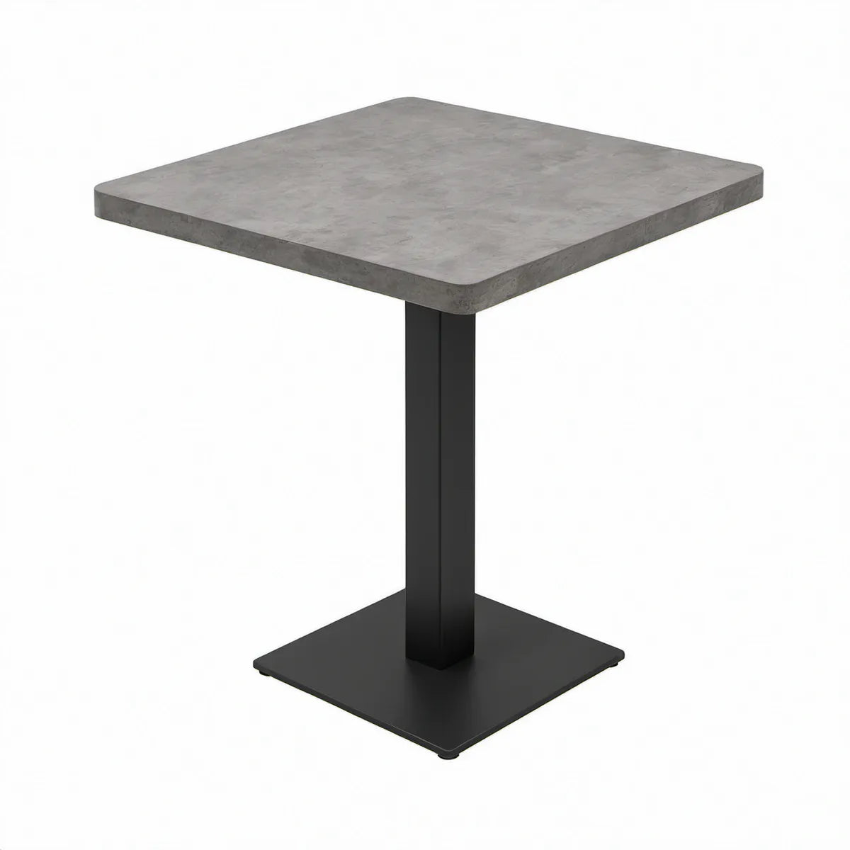 Mesa de Jantar Quadrada 70 x 70 x 75 cm em MDF Efeito Betão e Aço Preto