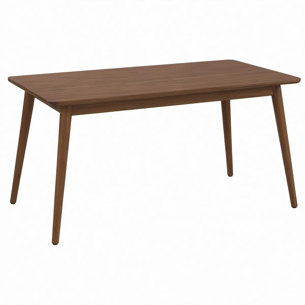 Mesa de Jantar Retangular em MDF e Madeira Maciça Castanho Nogueira 120 x 75 x 75 cm